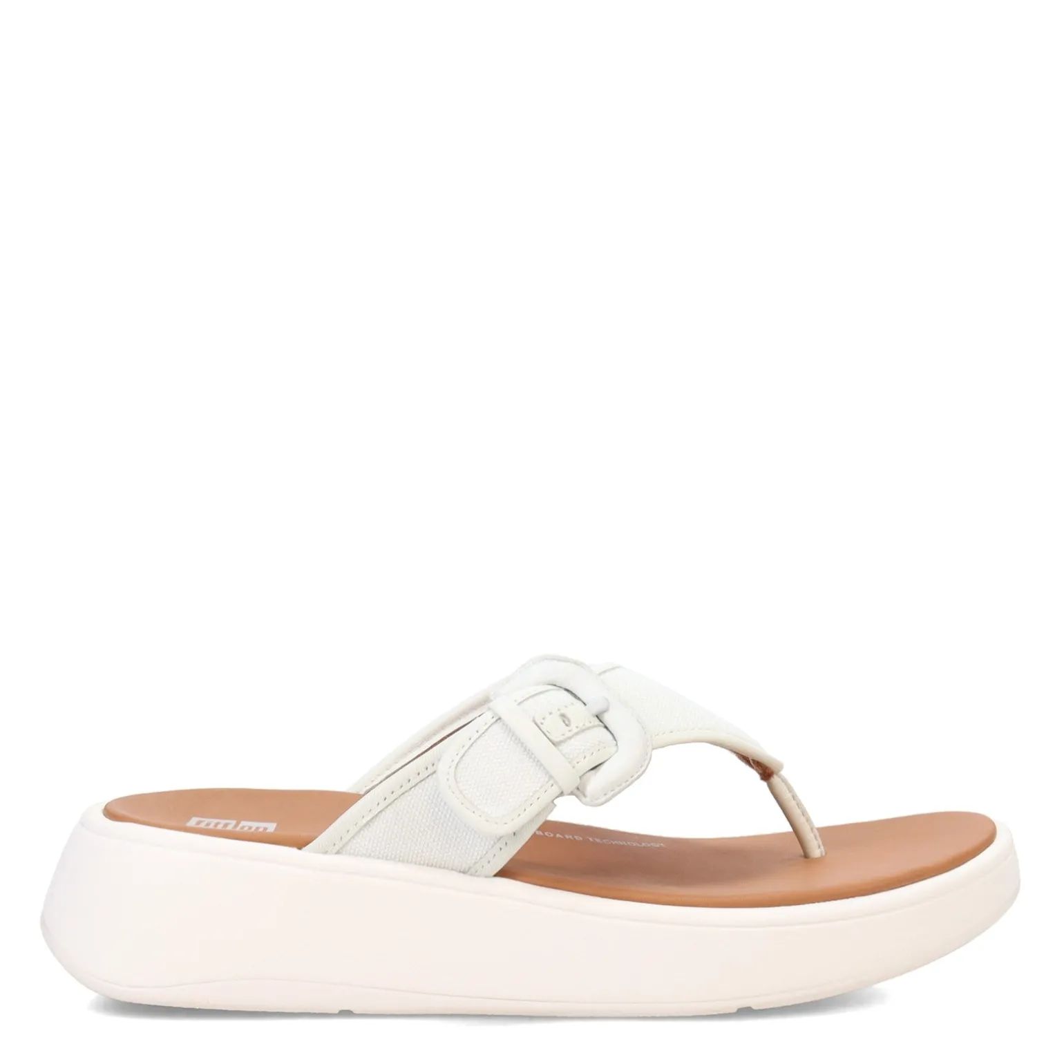 Women's FitFlop, F-Mode Canvas Flatform Thong Sandal