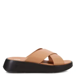 Women's FitFlop, F-Mode Luxe Leather Flatform Cross Slide
