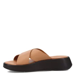 Women's FitFlop, F-Mode Luxe Leather Flatform Cross Slide