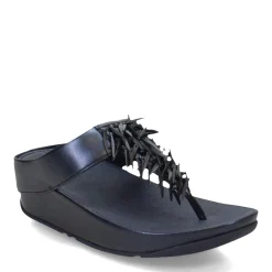 Women's FitFlop, Rumba Beaded Metallic Toe-Post Sandal